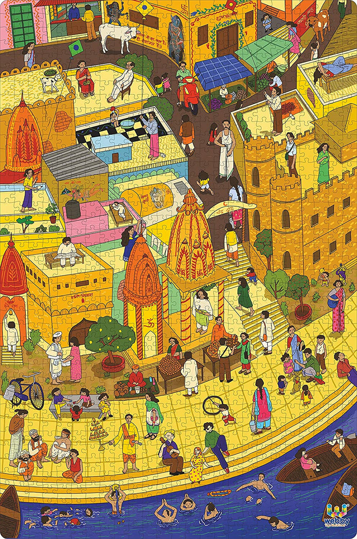 Webby Holy City Varanasi Jigsaw Puzzle, 1000 Pieces