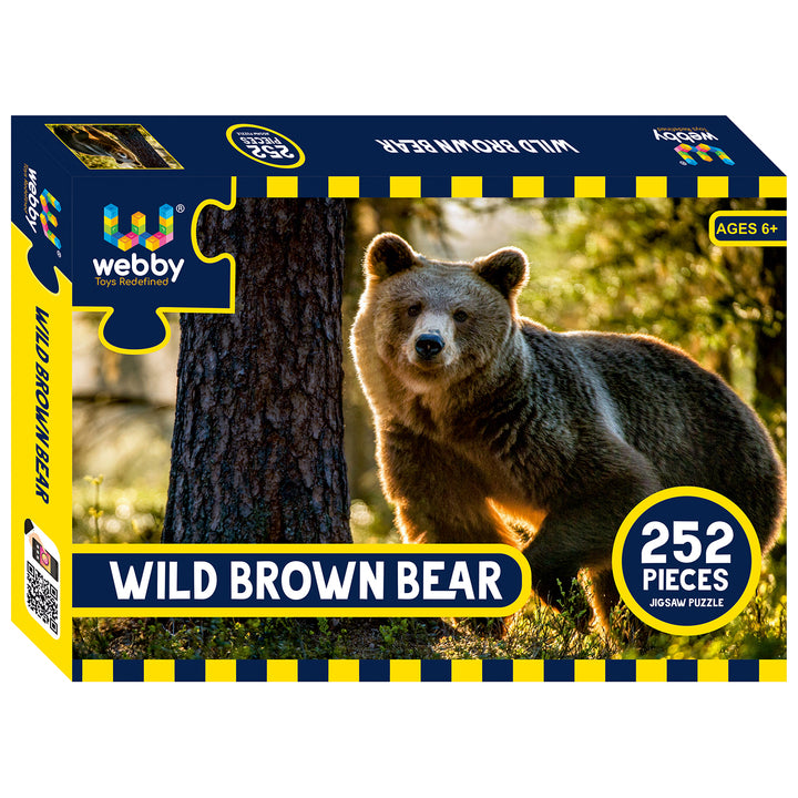 Webby Wild Brown Bear Jigsaw Puzzle, 252 pieces