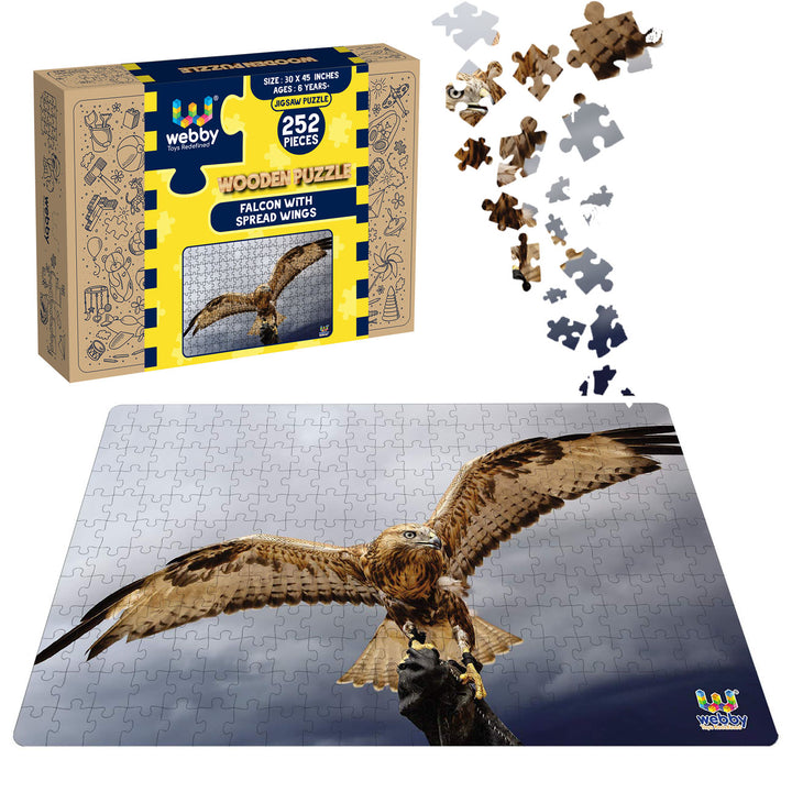 Webby Falcon with Spread Wings Wooden Jigsaw Puzzle, 252 pieces
