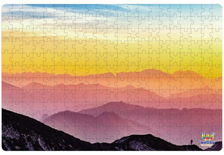 Webby Sun Rise in Mountains Jigsaw Puzzle, 252 pieces