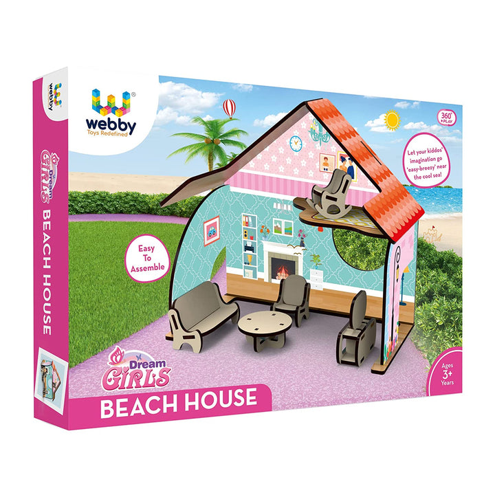 Webby Dream Girl Beach House Wooden Doll House