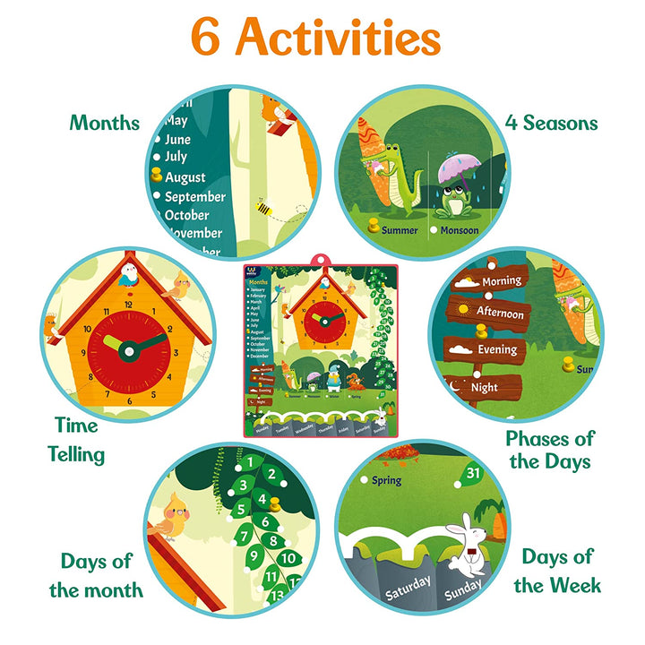 Webby Educational Wooden Calendar Learning toy