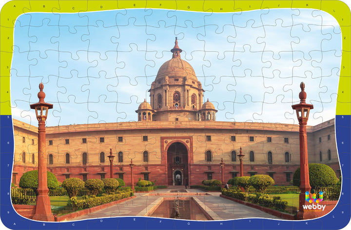 Webby Rashtrapati Bhawan Wooden Jigsaw Puzzle, 108 Pieces, Multicolor