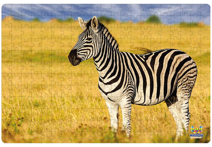 Webby Zebra in the Grasslands Jigsaw Puzzle, 252 pieces