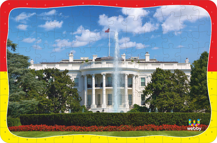 Webby The White House Wooden Jigsaw Puzzle, 108 Pieces, Multicolor