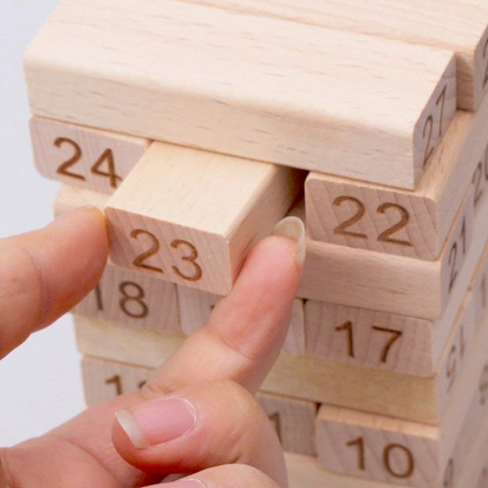Webby Kid's and for Adult s Wooden Building Blocks Educational Game