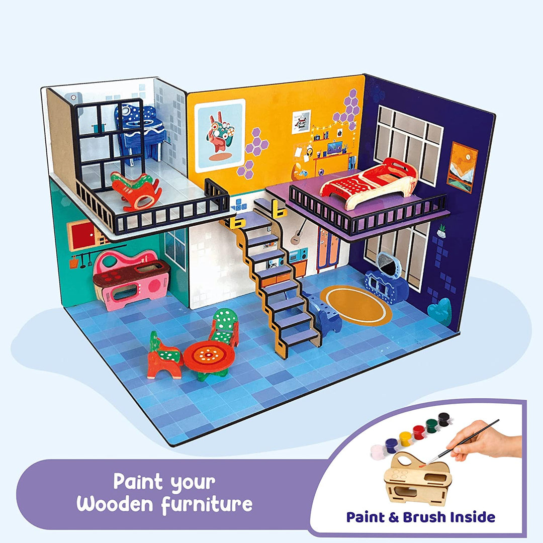 Webby DIY Play Town Wooden Doll House