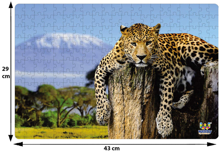 Webby Leopard Sitting on a Tree Jigsaw Puzzle, 252 pieces