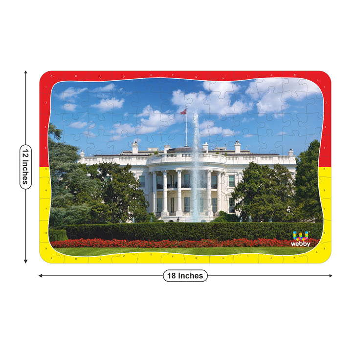 Webby The White House Wooden Jigsaw Puzzle, 108 Pieces, Multicolor