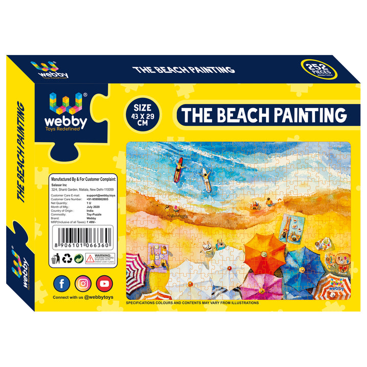 Webby The Beach Painting Jigsaw Puzzle, 252 pieces