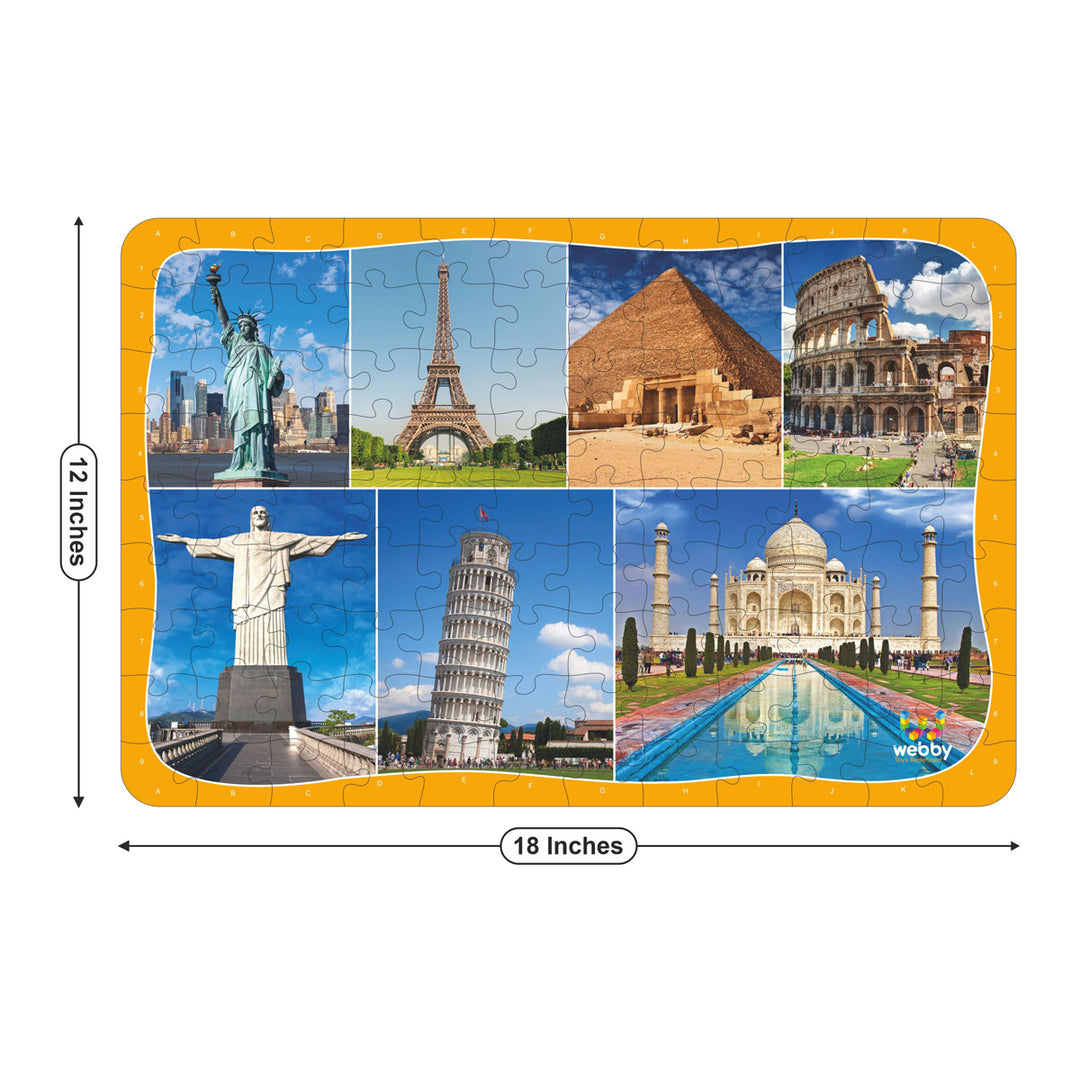 Webby Seven Wonders of The World Wooden Jigsaw Puzzle, 108 Pieces