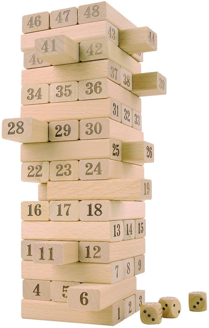 Webby Kid's and for Adult s Wooden Building Blocks Educational Game