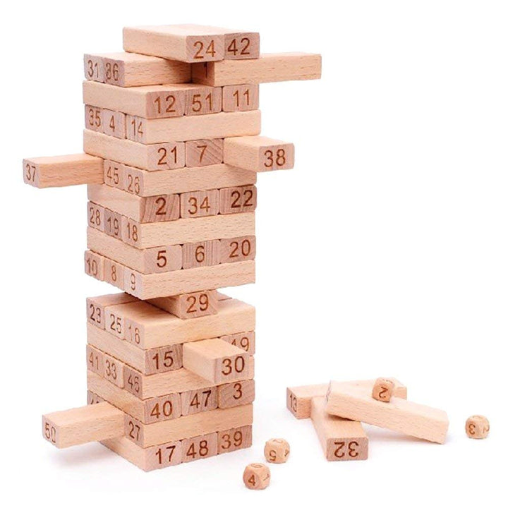 Webby Kid's and for Adult s Wooden Building Blocks Educational Game