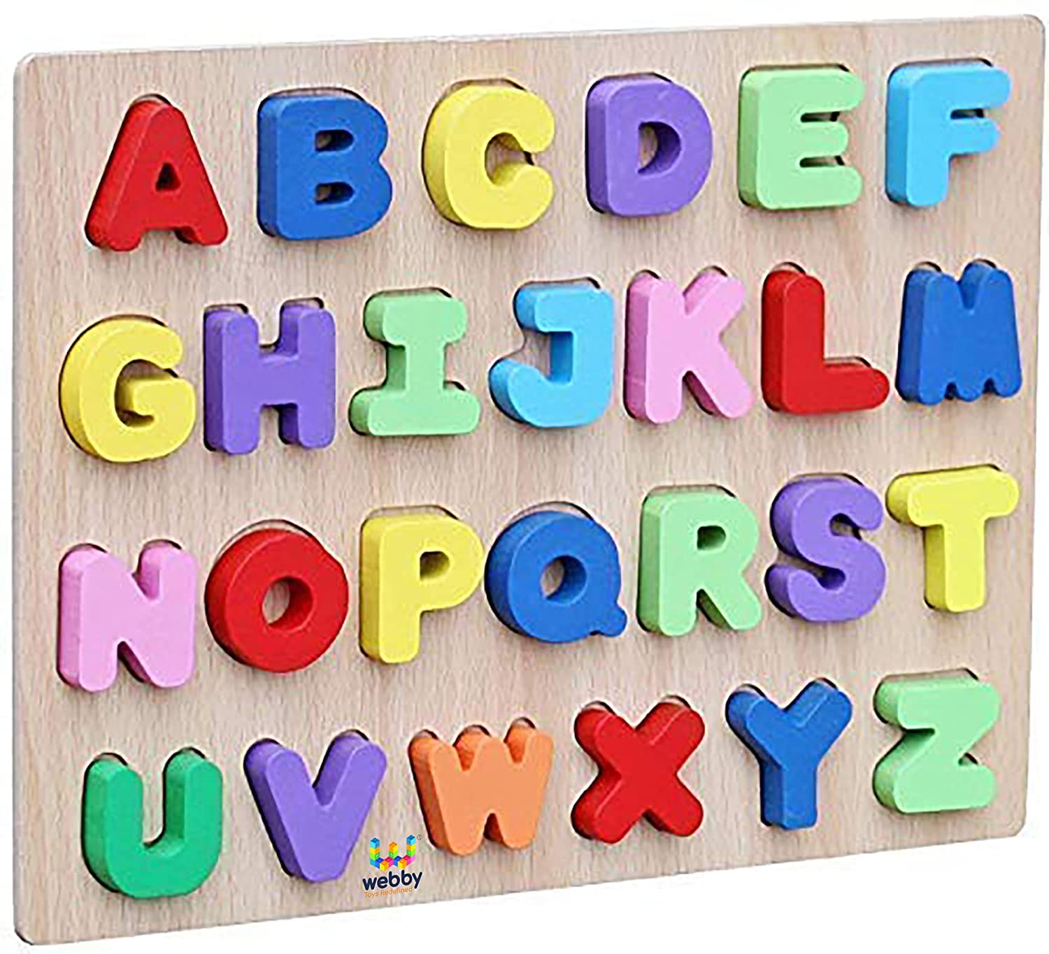 Webby Wooden Capital Alphabets Letters Learning Educational Puzzle