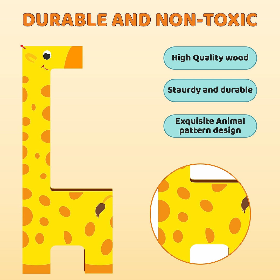 Webby Wooden Animal Puzzle Tetris Brain Teaser