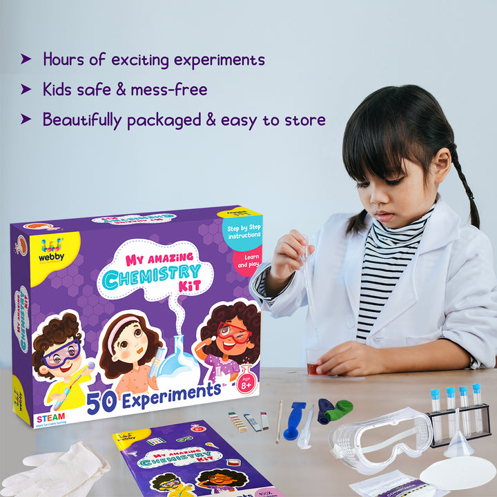 Webby DIY Chemistry Kit with 50 Experiments
