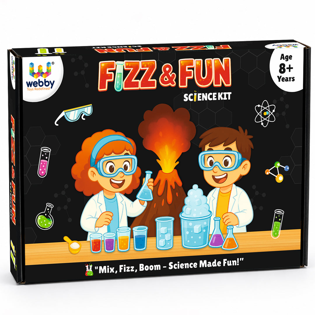 Webby DIY Fizz and Fun Chemistry Kit for Kids | My First Science Experiment Kit | Birthday Gift | Educational Learning Toy for 8+ Years Boys and Girls
