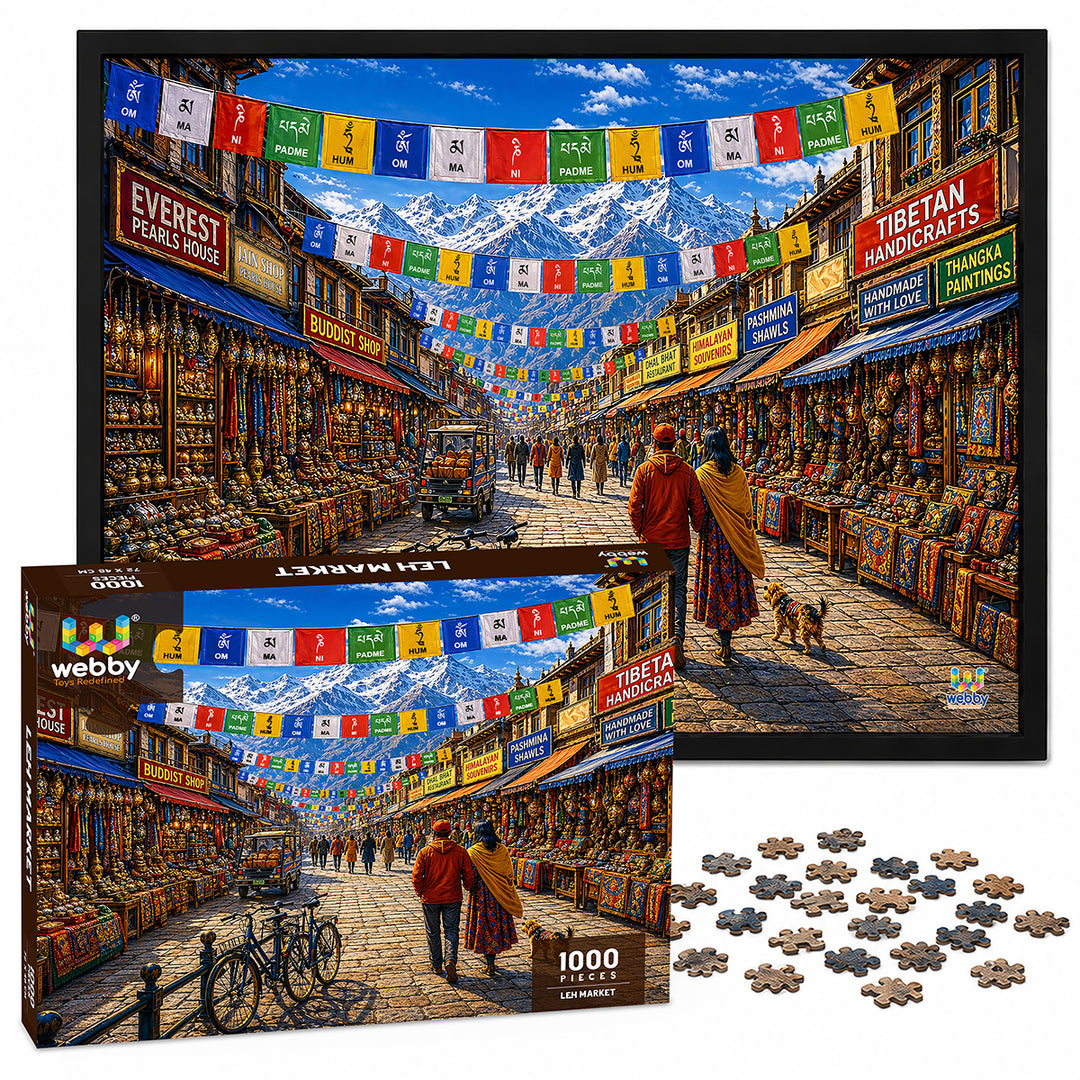 Webby Leh Market Jigsaw Puzzle 1000 Pieces | Vibrant Colours, Frame-Worthy Artwork, For 14+ Years, Family & Friends