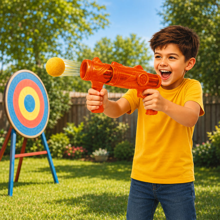 Webby Sonic Blaster Toy Gun with Soft Foam Balls for Kids | Ages 6+, Dual Grip Design, Easy Pump Action, Indoor & Outdoor Play, Lightweight Visit the Webby Store