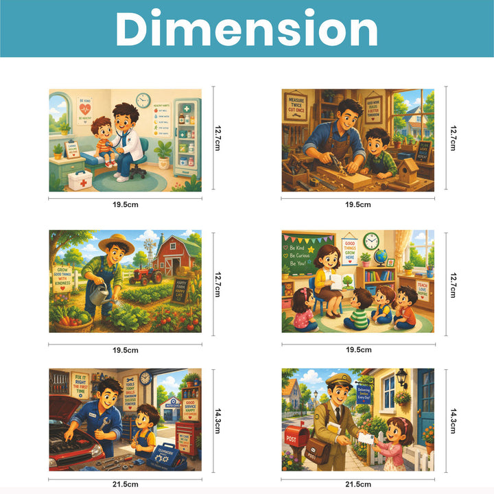 Webby Our Helpers Level Up Jigsaw Puzzle for Kids | 6 Puzzles in Box, 9-16 Pieces, Age 2+ Years
