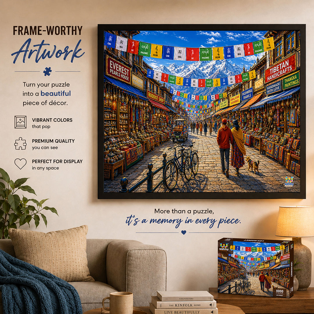 Webby Leh Market Jigsaw Puzzle 1000 Pieces | Vibrant Colours, Frame-Worthy Artwork, For 14+ Years, Family & Friends