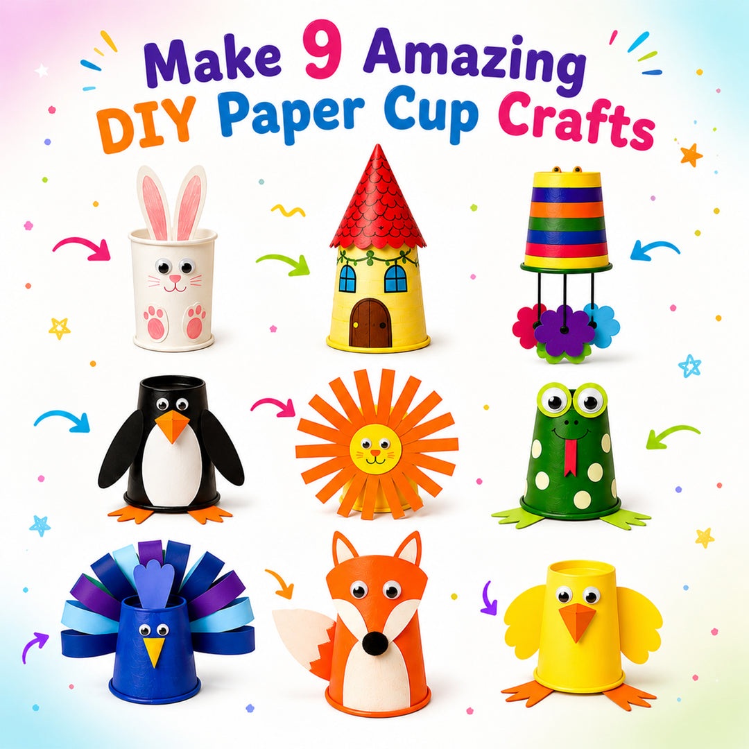 Webby DIY Art and Craft Paper Cup Making and Painting