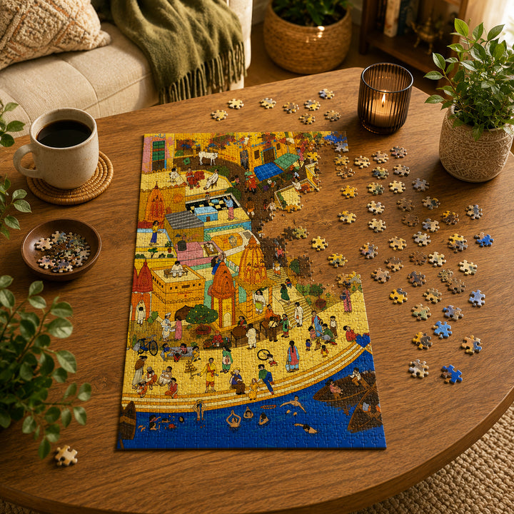 Webby Holy City Varanasi Jigsaw Puzzle, 1000 Pieces