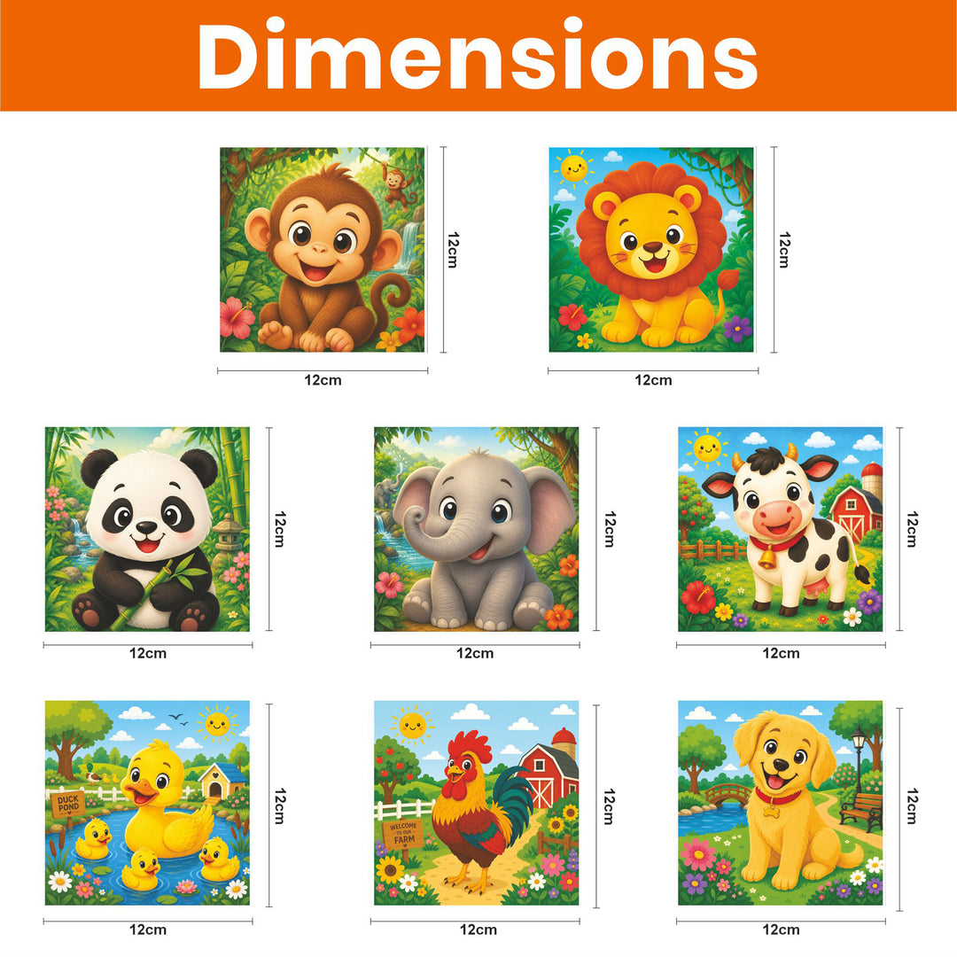 Webby Animal Friends Level Up Jigsaw Puzzle for Kids | 8 Puzzles in a Box, 3 Difficulty Levels, Age 2+ Years