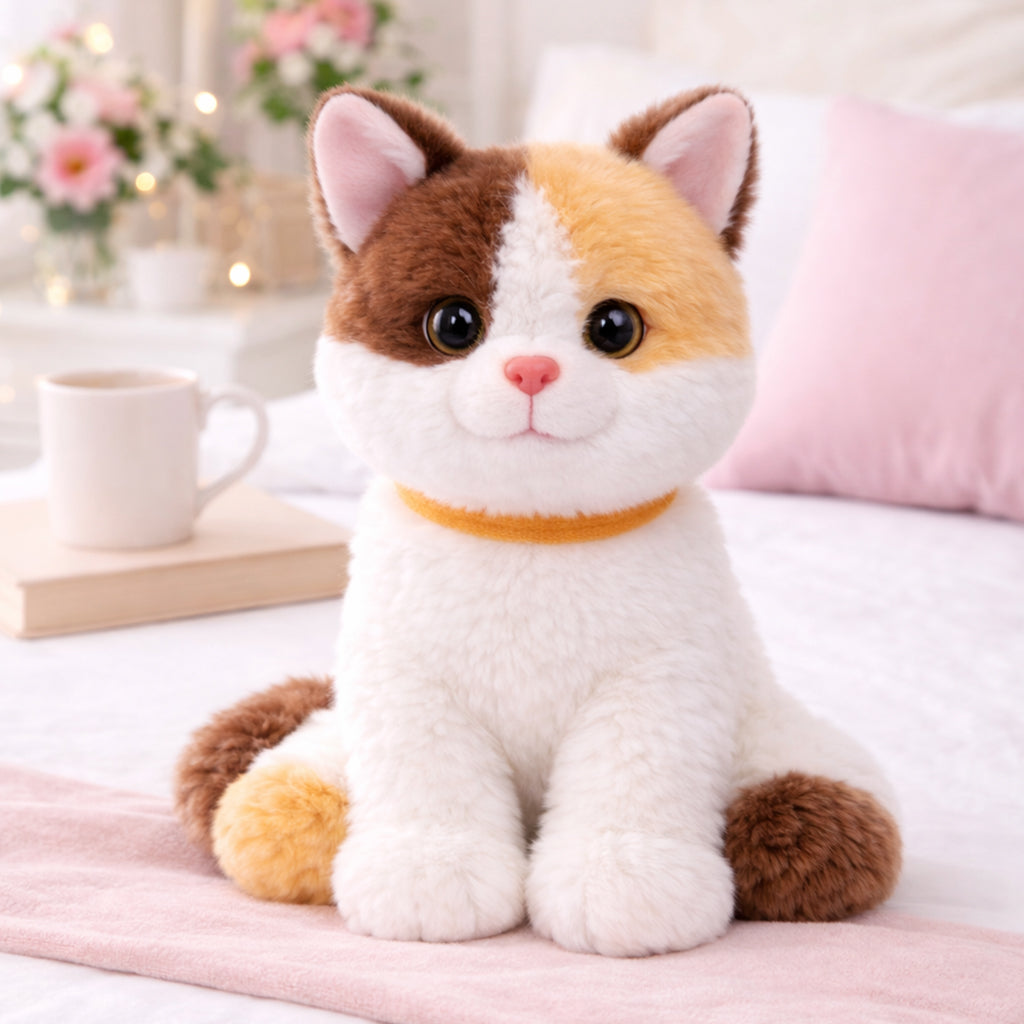 Webby Plush Adorable Calico Cat Soft Toy