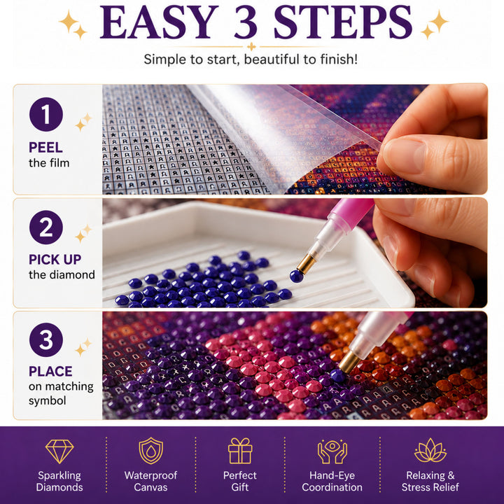 Webby Café with a View 5D Diamond Painting Kit | DIY Art and Craft, 5D Crystal Diamonds, Waterproof Canvas, Includes All Tools, Stress Relief Activity