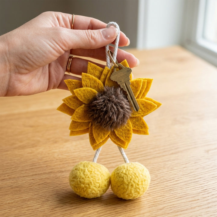 Webby Plush Keychain Sunflower Soft Toy | Stuffed Animal for Kids and Adults - 1 Piece