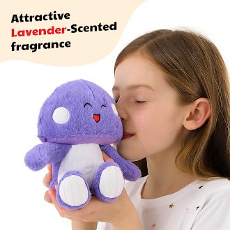 Webby Plush Mushroom Warm Soft Toy | Microwavable for Warmth | Microwavable Soft Toy | Lavender-Scented | Stress Relief Stuffed Toys for Toddler, Kids and Adults (Purple)