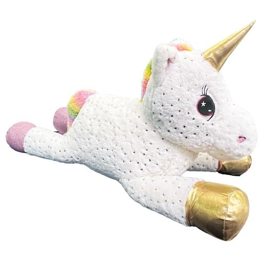 Webby Funny Unicorn Stuffed Animal Plush Toy for Kids (Golden)