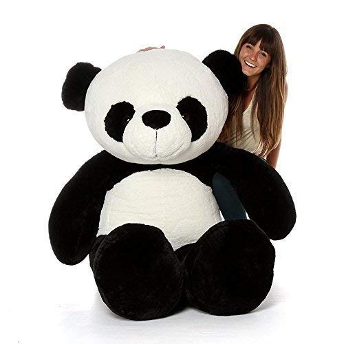 Webby 3 Feet Plush Huggable Panda Teddy Bear with Neck Bow, Soft Toys for Kids