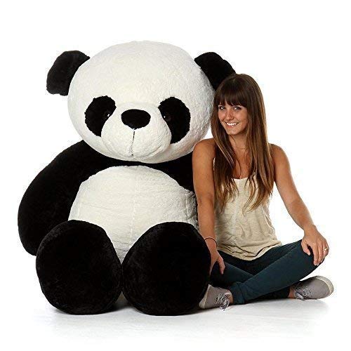 Webby 3 Feet Plush Huggable Panda Teddy Bear with Neck Bow, Soft Toys for Kids