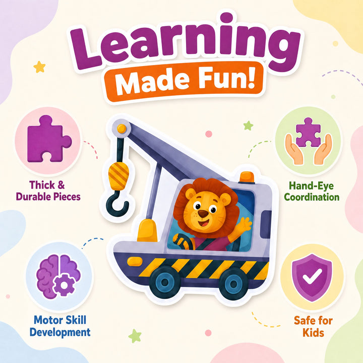 Webby Transport Time Level Up Jigsaw Puzzles for Kids