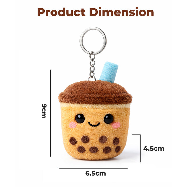 Webby Plush Boba Tea Soft Toy with Keychain for Boys, Girls and Adults - 1 Piece