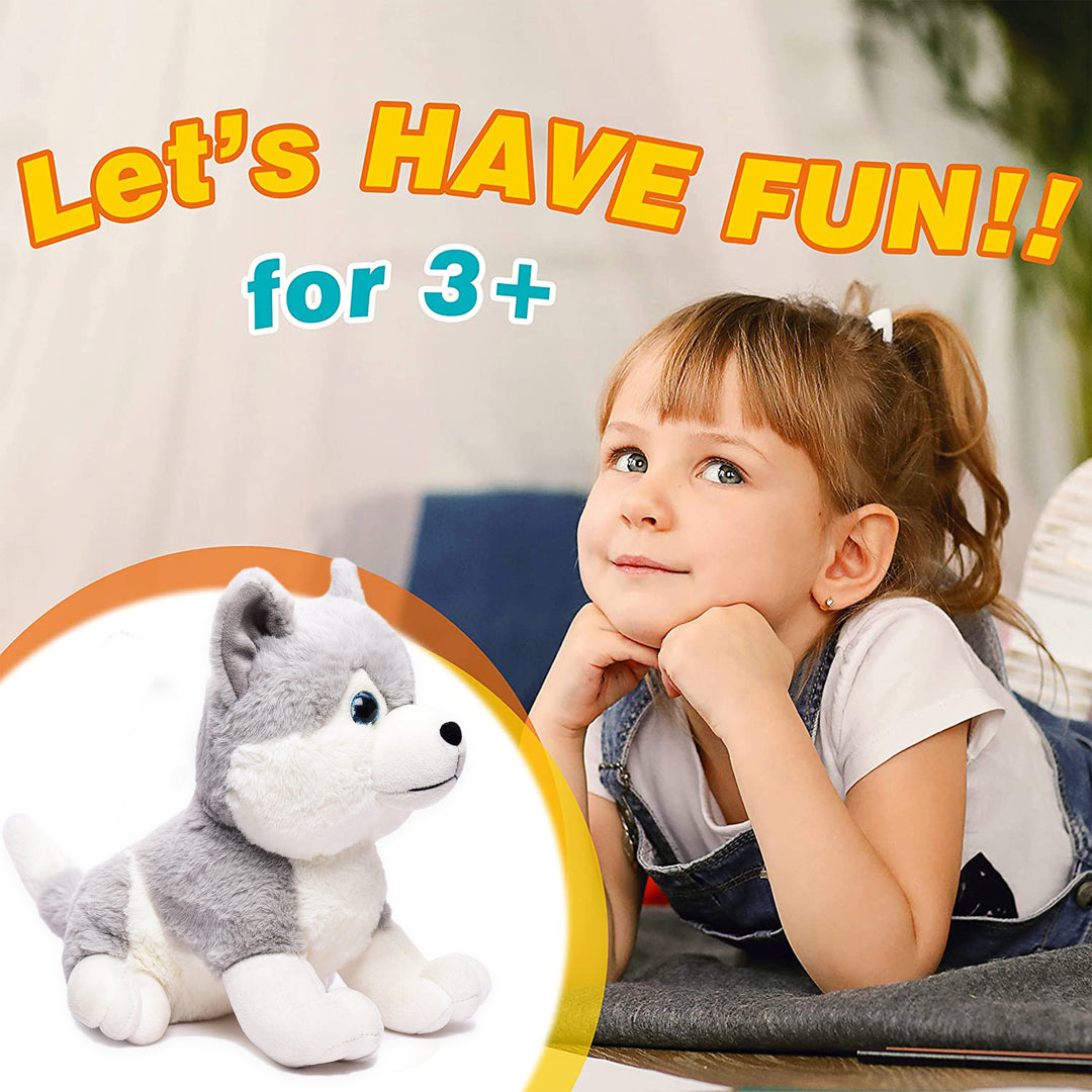 Webby Plush Husky Dog Stuffed Animal Puppy Soft Toy, 30CM