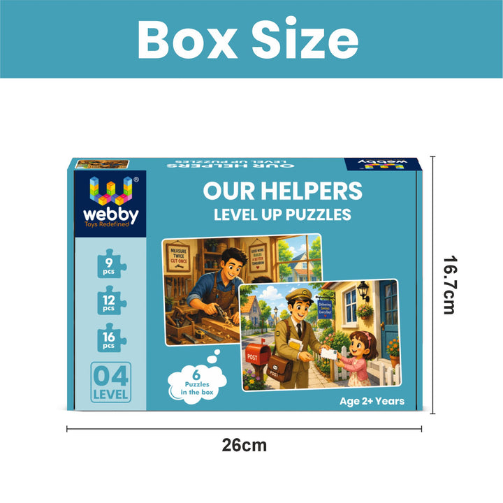 Webby Our Helpers Level Up Jigsaw Puzzle for Kids | 6 Puzzles in Box, 9-16 Pieces, Age 2+ Years