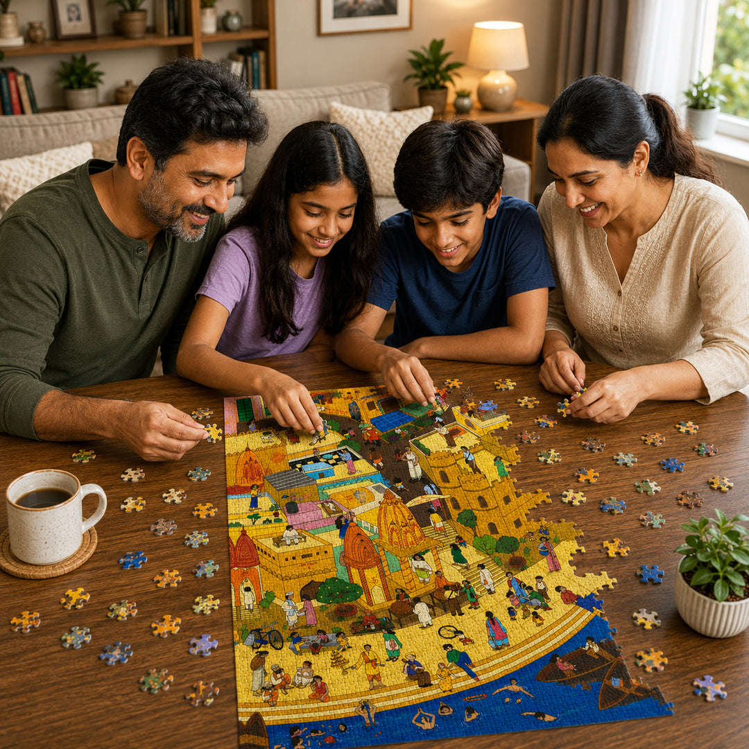 Webby Holy City Varanasi Jigsaw Puzzle, 1000 Pieces