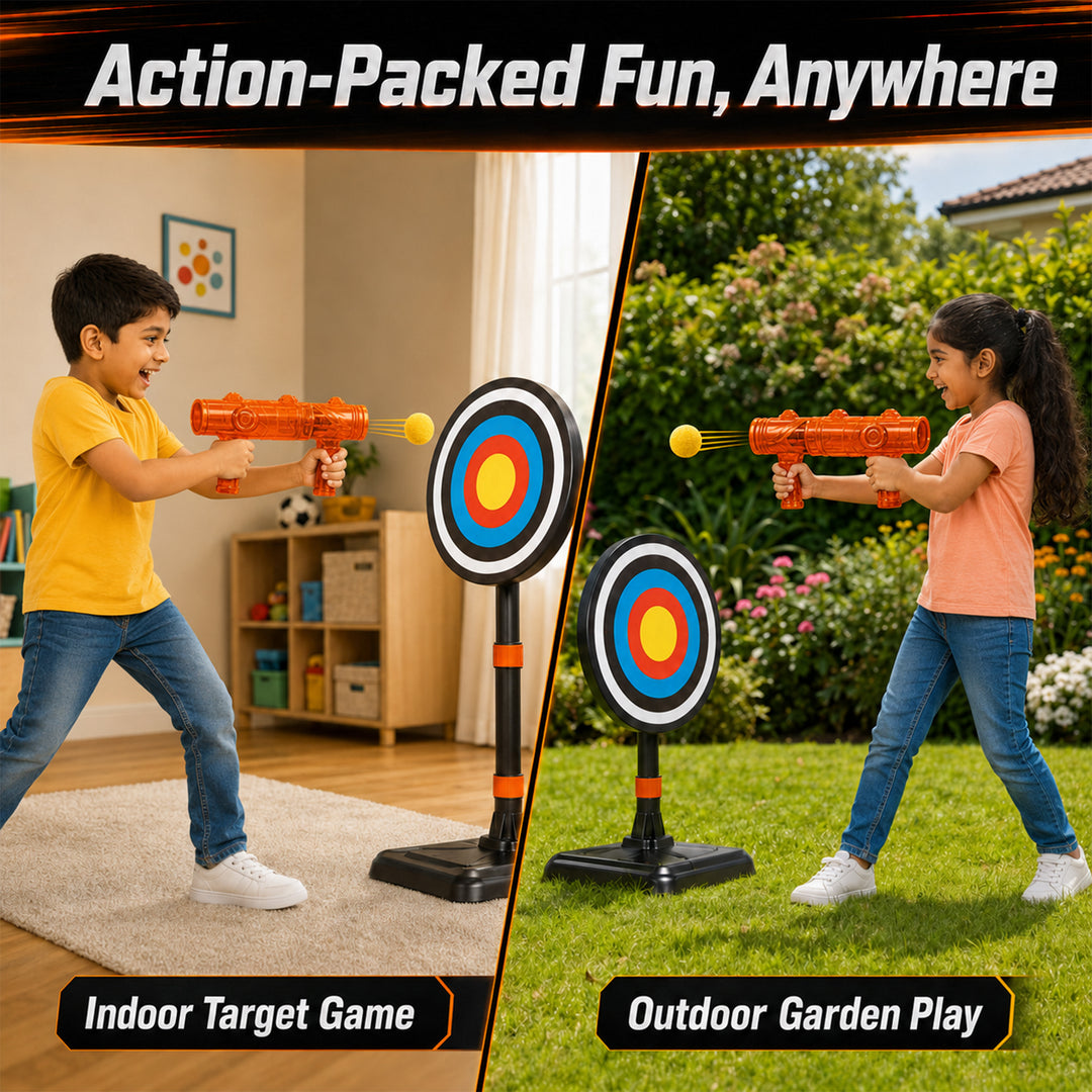 Webby Sonic Blaster Toy Gun with Soft Foam Balls for Kids | Ages 6+, Dual Grip Design, Easy Pump Action, Indoor & Outdoor Play, Lightweight Visit the Webby Store