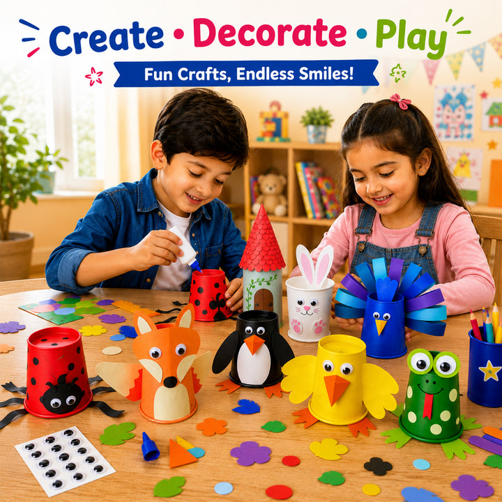 Webby DIY Art and Craft Paper Cup Making and Painting