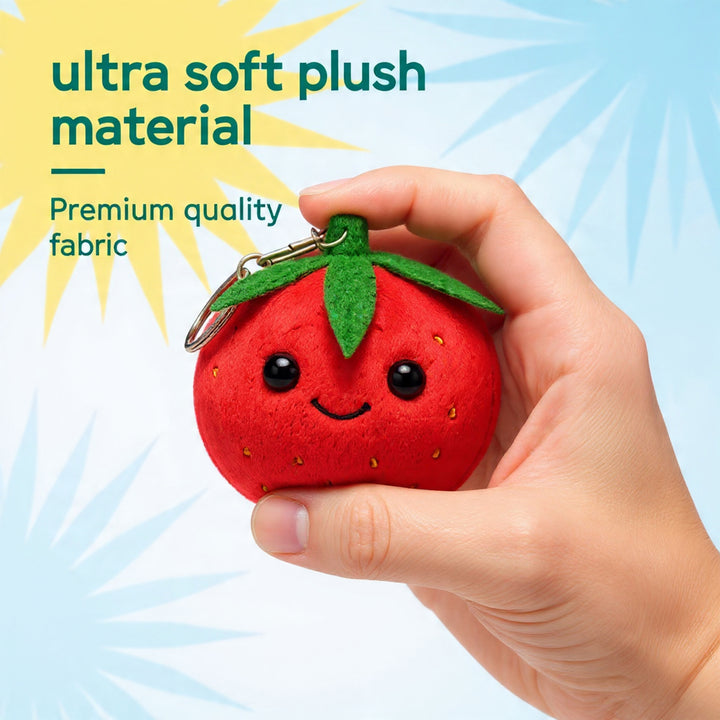 Webby Plush Strawberry Soft Toy with Keychain for Boys Girls and Adults - 1 Piece