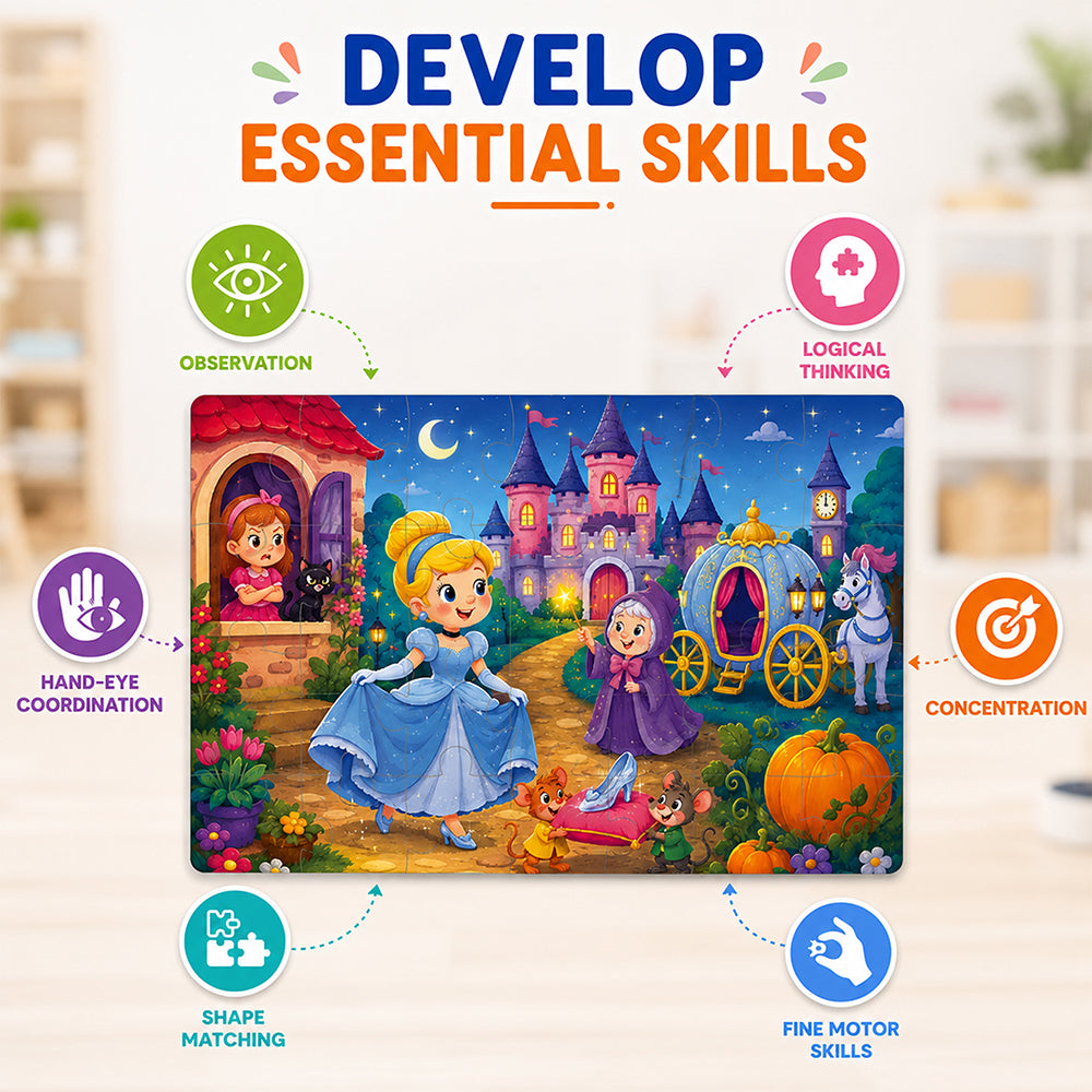 Webby Magical Stories Level Up Jigsaw Puzzle for Kids | 4 Puzzles in a Box, 21-28 Pieces, Age 4+ Years