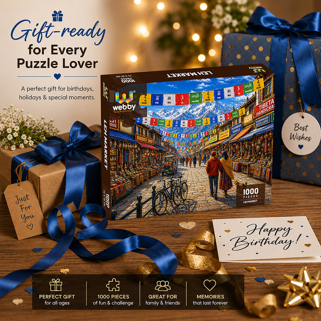 Webby Leh Market Jigsaw Puzzle 1000 Pieces | Vibrant Colours, Frame-Worthy Artwork, For 14+ Years, Family & Friends