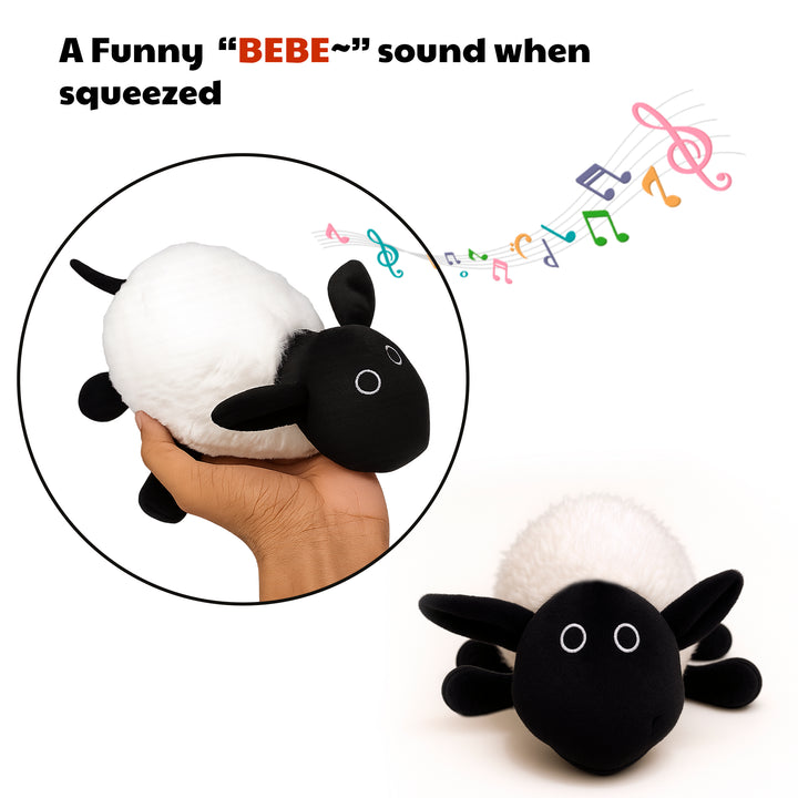 Webby Plush Adorable Sheep Soft Toys with Squeaker Sound | Stuffed Animals | Ideal Gift for New Born Kids