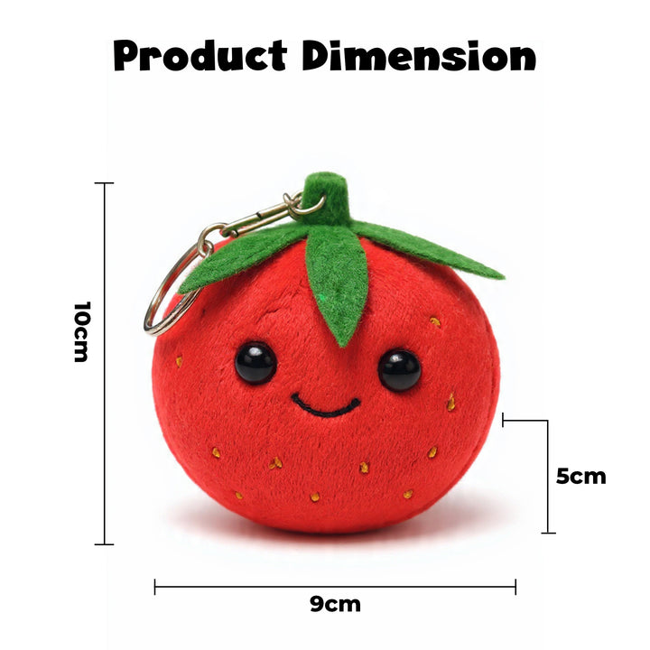 Webby Plush Strawberry Soft Toy with Keychain for Boys Girls and Adults - 1 Piece