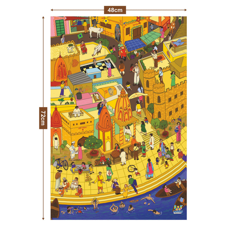 Webby Holy City Varanasi Jigsaw Puzzle, 1000 Pieces