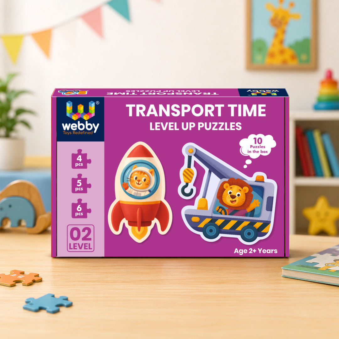 Webby Transport Time Level Up Jigsaw Puzzles for Kids