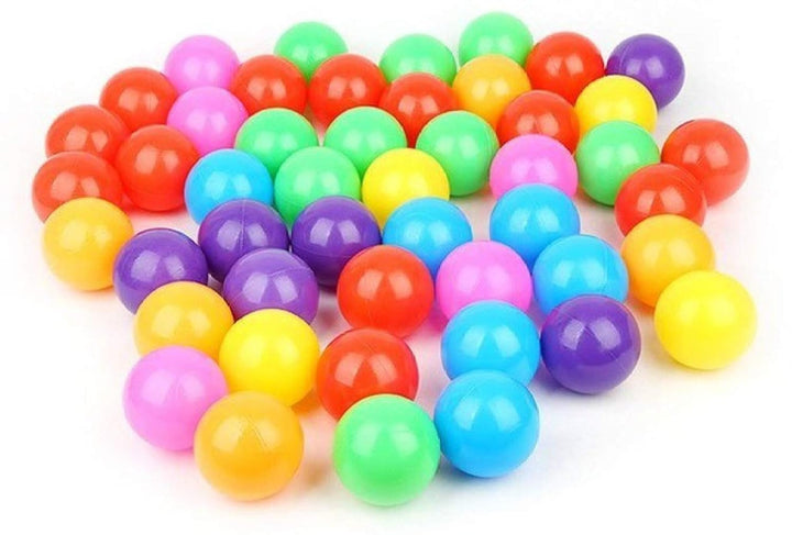 Webby Colourful Large Big Size Plastic Pool Fun Ball for Kids 7Cm Balls (Pack of 36) - Multicolor
